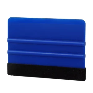 Squeegee Car Film Tool Vinyl Blue Plastic Scraper Squeegee With Soft Felt Edge Window Glass Decal Applicator