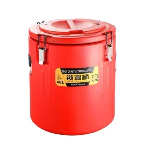 Stainless Steel 10L 20L 30L 40L 50L 60L 70L 80L Thermos Barrel Soup Bucket for Hot or Frozen Food Keep Fresh Ice Barrel
