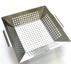 Stainless Steel BBQ Vegetable Basket for Home Kitchen Grill Barbecue Cooking Tool