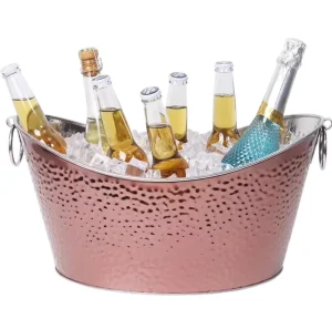 Stainless Steel Beverage Tubs Large Ice Bucket Champagne Silver Luxury Drink Buckets for Party Bar Club