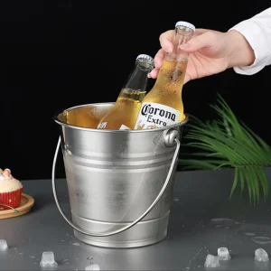 Stainless Steel Blanks Wine Beer Ice Bucket with Handle for Parties Wholesaled From China Warehouse