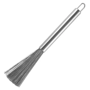 Stainless Steel Cleaning Brush with Long Handle for Kitchen Pot Care