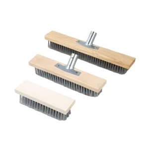 Stainless Steel Deck Brush Wire Cleaning Brushes for Patio Garden Garage Broom Floor Scrub Brush with Long Handle