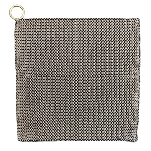 Stainless Steel Eco Friendly Corrosion Resistant Plain Weave 4mm Thick Silver Ring Wire Mesh Sponges Scouring Pads