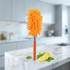 Stainless Steel Extendable Chenille Duster Telescopic Feather Duster for Home Ceiling