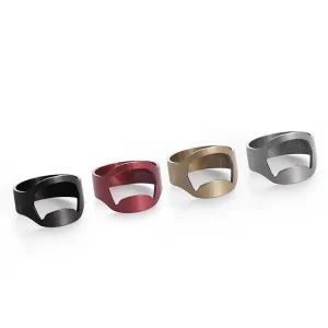 Stainless Steel Finger Ring Bottle Opener Portable Bar Beer Tool