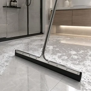 Stainless Steel Floor Cleaning Squeegee with Plastic Straight Handle TPR Blade Durable Eco Friendly Multi Sizes for Hotel Use