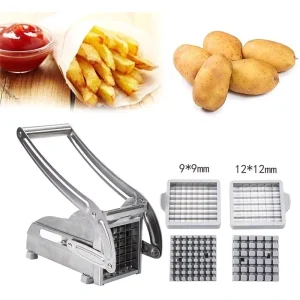 Stainless Steel Fruit and Vegetable Grid Slicer Manual Potato and French Fry Cutter