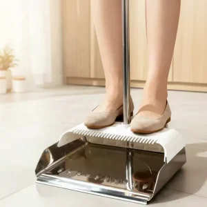 Stainless Steel Garbage Shovel Plastic Dustpan Thickened Single Scoop Extra Thick Design Household and Dormitory Use