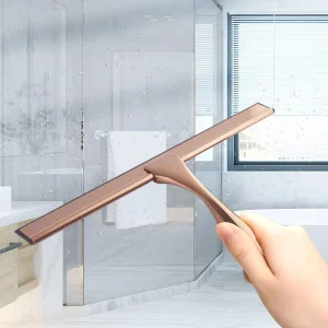 Stainless Steel Glass Squeegee with CE Approval Portable Bathroom Cleaner Rose Gold Window Cleaning Kit for Shower Use