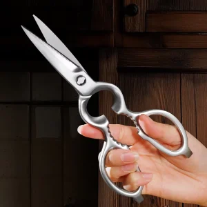 Stainless Steel Kitchen Scissors with 3CR13 Blade and SUS420J2 Handle Multifunctional Poultry Shears OEM Custom Logo