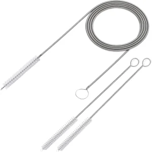 Stainless Steel Long Line Brush Sunroof Drainage Cleaning Tool for Refrigerator Drainage Pipe Car Sunroof Fish Tank Hose Nylon