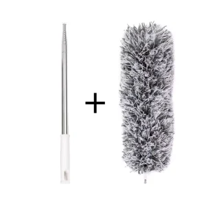 Stainless Steel Long Telescopic Extendable Microfiber Duster Head Changeable