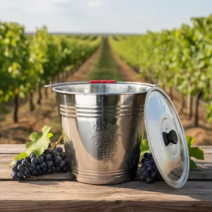 Stainless Steel Metal Buckets with Handle and Lid Eco Friendly Water Bucket Pail Custom Logo Option Various Sizes (4-16L)