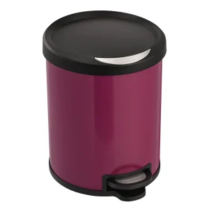 Stainless Steel Metal Foot Pedal Waste Bin Plastic ABS Lid PP Material Trash Can Home Office Kitchen Bathroom Garbage Storage
