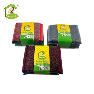 Stainless Steel Pad Stainless Steel Scourer Sponges Scrubber Scrubbing Steel Wool Scrubber Metal Scouring Pad for Kitchens