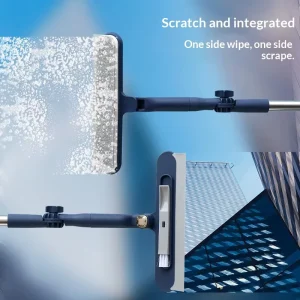 Stainless Steel Plastic Blue Scalable Window Squeegee Home Use High Rise Exterior Windows Multifunctional Eco Friendly Durable