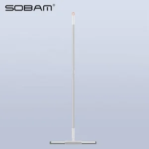 Stainless Steel Rod Magic Broom Multi Function Removable Wiper Hair Cleaner Stiff Bristle Silicone Head PP Dustpan
