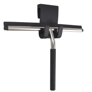 Stainless Steel Shower Squeegee with Silicone Blade and Hook All Purpose Glass Wiper for Bathroom Window Door Mirror Streak Free