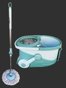 Stainless Steel Swivel Mop Set with Adjustable Wheels for Cleaning 360 Degrees