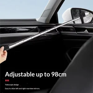 Stainless Steel Telescopic Car Mirror Wiper Portable Auto Glass Scraper Vehicle Windshield Defogging Water Cleaning Tool