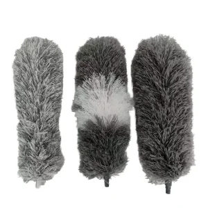 Stainless Steel Telescopic Cleaning Duster with Feather and Plastic Duster Head for Car Household Ceiling Fan Cleaning