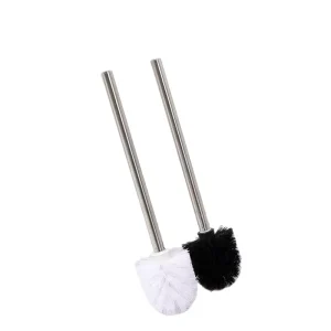 Stainless Steel Toilet Brush Disposable Replaceable Brush Heads for Bathroom Toilet Cleaning