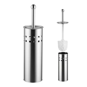 Stainless Steel Toilet Brush and Holder With PP or TPR Brush Plastic Bottom Cleaning Toilet Brush Holder for Bathroom Set