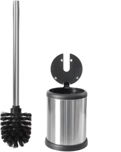 Stainless Steel Toilet Brush with Base PP Material Long Handle Eco Friendly Handheld Cleaning Brush Set