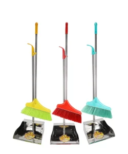 Stainless Steel Trash Scoop Household Hygiene Bin Dustpan Set Scoop Bucket Thickened Scoop Trash Scoop Broom Set