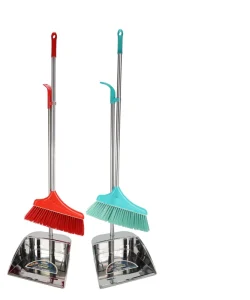 Stainless Steel Trash Scoop Household Hygiene Bin Dustpan Set Scoop Bucket Thickened Scoop Trash Scoop Broom Set