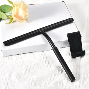 Stainless Steel Window Washing Squeegee Kit for Bathroom Shower Doors and Glass