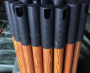 Standard Size PVC Coated Wooden Broom Stick Durable Plastic Wrapped Wooden Broomstick
