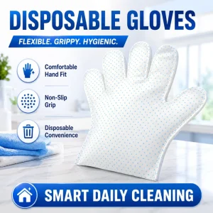 Static Dust Trapping Disposable Gloves Nonwoven Cleaning Mittens for Household, Furniture, Car Interior, and Pet Hair Tasks