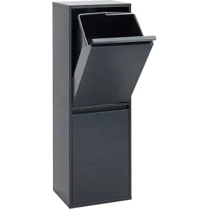 Steel 36L Kitchen Waste Bin Separate Recycling Unit 2 Inner Storage Buckets Waste Separation for Kitchen Home