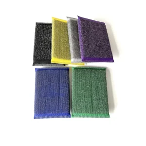 Steel Scour Pads Stainless Steel Scouring Pads Dish Scrubbers Dish Sponge Kitchen Sponge Steel Scrub Sponge for Kitchen