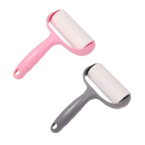 Sticky Lint Roller for Pet Hair Removal Clothes Cleaning Tool with Easy Tear off Refill Paper