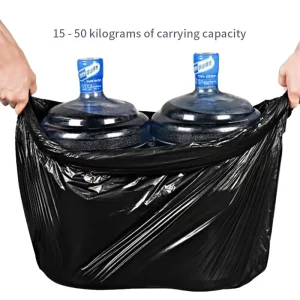 Stock Clear Black Mesh Trash Bags Gravure Printed PE Custom UV Resistant Formula for Outdoor Use
