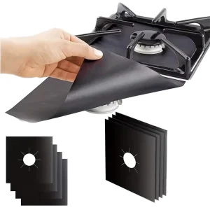 Stove Burner Covers Double Thickness Reusable Non Stick Heat Resistant Gas Range Protectors For Kitchen And Easy To Clean