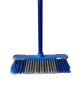 Straight Broom with Long Metal Stick Plastic Soft Indoor Broom Soft Bristle Brush Broom