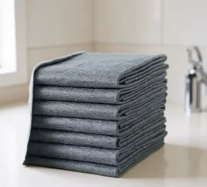 Streak-Free Magic Microfiber Cleaning Cloth Reusable Lint-Free Square Shape Customizable Color/Size/Logo for Glass & Kitchen Use