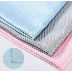 Streak-Free Microfiber Glass Cleaning Towel Soft Absorbent Quick Dry with Embossed Pattern Washcloth for Mirror 40×40