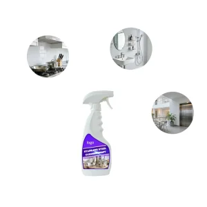 Streak-Free Plant-Based Stainless Steel Appliance Cleaner Spray with Anti-Fingerprint and Deep Stain Removal Factory Direct