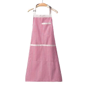 Striped Apron Custom Logo Multi Functional Pockets for Hairdressing Painting Carving Gardening Cleaning Multiple Occasions