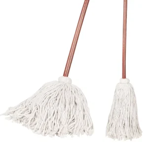 Strips Stick Mop with Wooden Handle Hand Twisted Cotton for Kitchen Floor Cleaning
