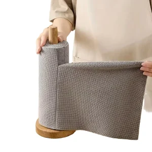 Strong Absorption 180GSM Microfiber Towel Rolls 30*30 Disposable Kitchen Cleaning Tear Away Microfiber Cloth in Roll