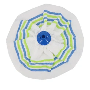 Strong Absorption Microfiber Skirt Round Wet Mop Head for Floor Household Cleaning with Aluminum Pole
