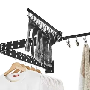 Strong Durable Hidden Wall Mounted Dry Clothes Hanger Foldable Drying Rack Clothes for Laundry