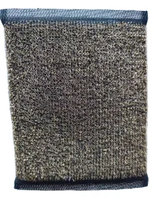 Strong Heavy Duty Stainless Steel Wire & Polyester Kitchen Sponge Pot Scrubber Scouring Pad Sustainable for Dishes and Car Use