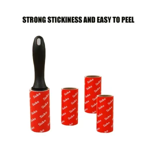 Strong Sticky Lint Roller Set with Refills Easy Tear Sticky Paper Pet Hair Remover for Clothes Sofa Carpet Dust Cleaning Tool